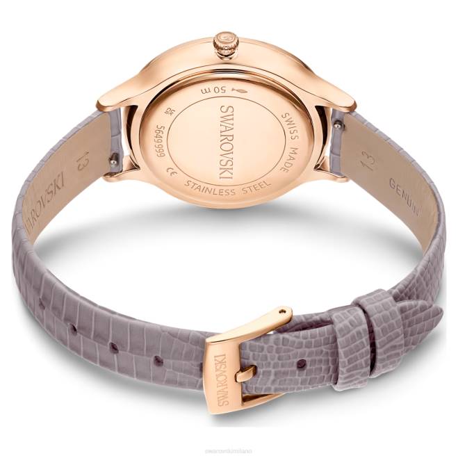 Swarovski DV4B1184 Accessori Swiss made, cinturino in pelle, beige, finitura tonalità oro rosa orologio Octea Nova