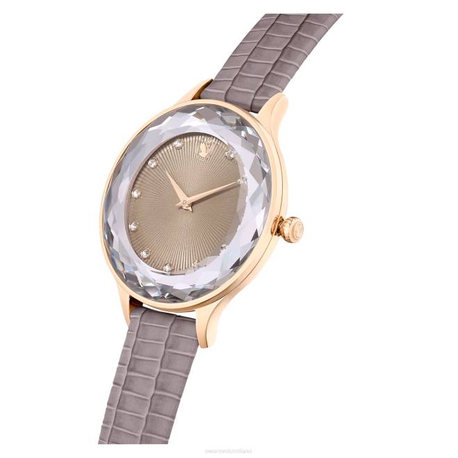 Swarovski DV4B1184 Accessori Swiss made, cinturino in pelle, beige, finitura tonalità oro rosa orologio Octea Nova