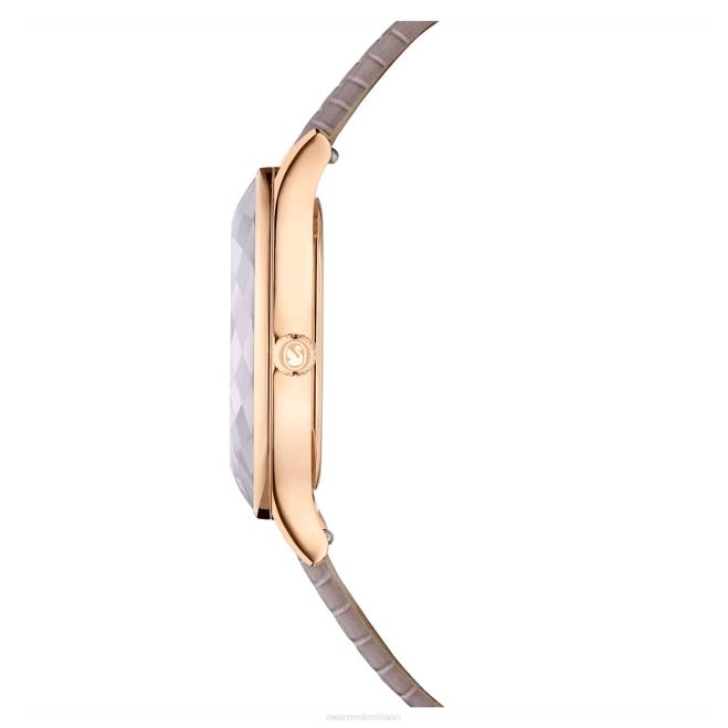 Swarovski DV4B1184 Accessori Swiss made, cinturino in pelle, beige, finitura tonalità oro rosa orologio Octea Nova