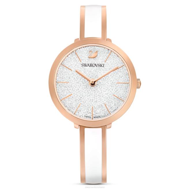 Swarovski DV4B1188 Accessori Swiss made, bracciale in metallo, finitura bianco, tonalità oro rosa orologio dal piacere cristallino