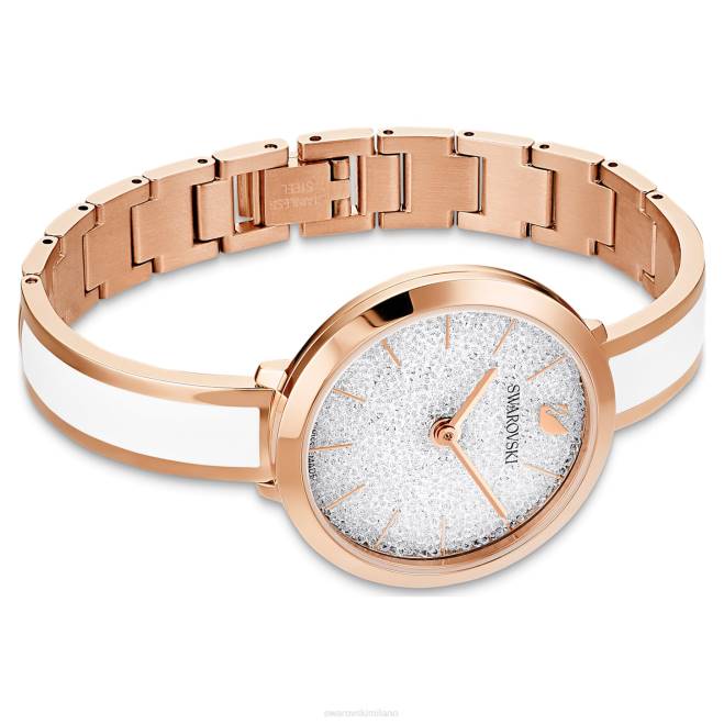 Swarovski DV4B1188 Accessori Swiss made, bracciale in metallo, finitura bianco, tonalità oro rosa orologio dal piacere cristallino
