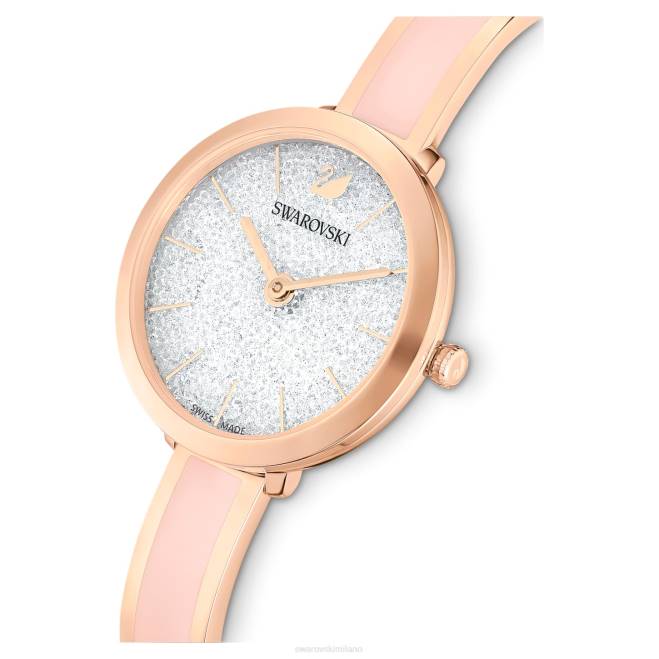 Swarovski DV4B1189 Accessori Swiss made, bracciale in metallo, colore rosa, finitura tonalità oro rosa orologio dal piacere cristallino