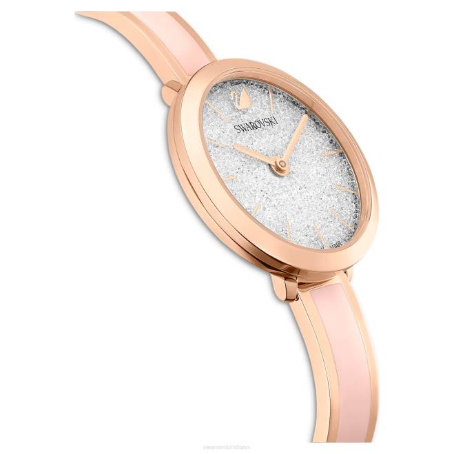 Swarovski DV4B1189 Accessori Swiss made, bracciale in metallo, colore rosa, finitura tonalità oro rosa orologio dal piacere cristallino