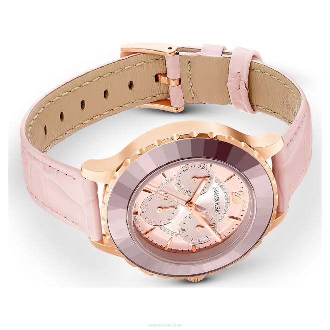 Swarovski DV4B1191 Accessori Swiss made, cinturino in pelle, colore rosa, finitura tonalità oro rosa orologio cronografo Octea Lux