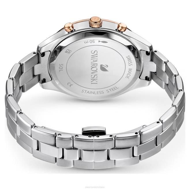 Swarovski DV4B1192 Accessori prodotto in Svizzera, bracciale in metallo, tono argento, acciaio inossidabile orologio sportivo Octea Lux