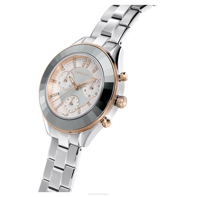Swarovski DV4B1192 Accessori prodotto in Svizzera, bracciale in metallo, tono argento, acciaio inossidabile orologio sportivo Octea Lux