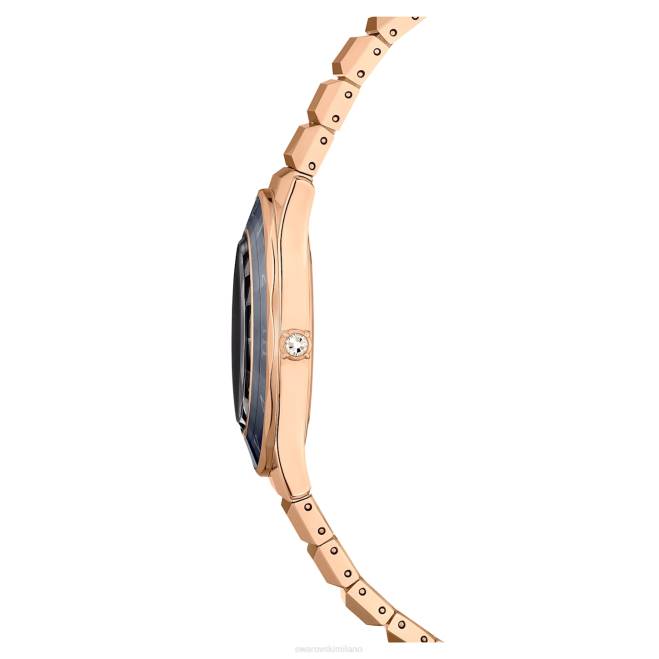 Swarovski DV4B1193 Accessori Swiss made, bracciale in metallo, nero, finitura tonalità oro rosa Orologio da 37 mm