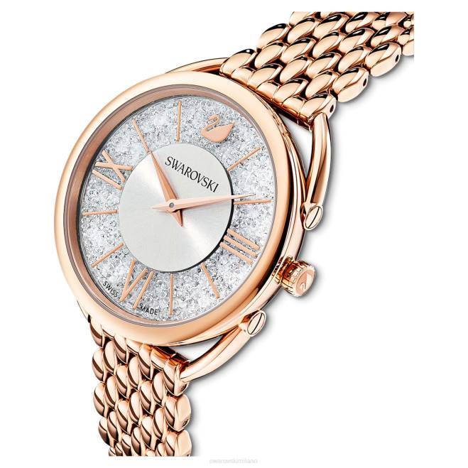Swarovski DV4B1194 Accessori prodotto in Svizzera, bracciale in metallo, tonalità oro rosa, finitura tonalità oro rosa orologio glam cristallino