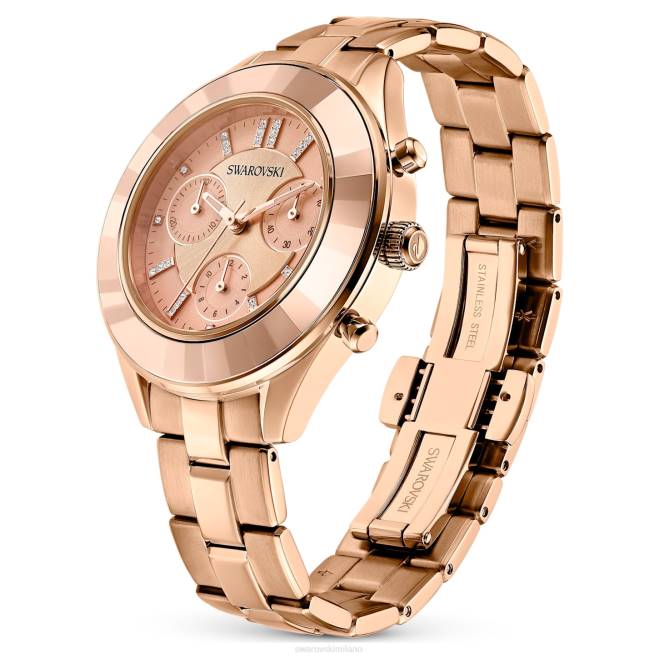 Swarovski DV4B1196 Accessori prodotto in Svizzera, bracciale in metallo, tonalità oro rosa, finitura tonalità oro rosa orologio sportivo Octea Lux