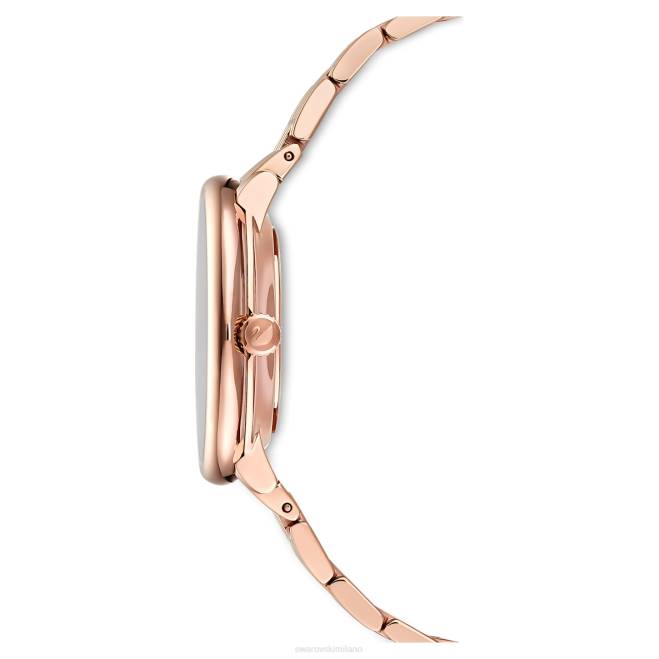 Swarovski DV4B1199 Accessori prodotto in Svizzera, bracciale in metallo, tonalità oro rosa, finitura tonalità oro rosa orologio cristallino ed elegante