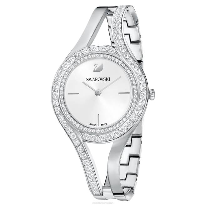 Swarovski DV4B1220 Accessori prodotto in Svizzera, bracciale in metallo, tono argento, acciaio inossidabile orologio eterno