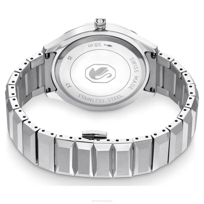Swarovski DV4B1221 Accessori prodotto in Svizzera, bracciale in metallo, tono argento, acciaio inossidabile Orologio da 37 mm
