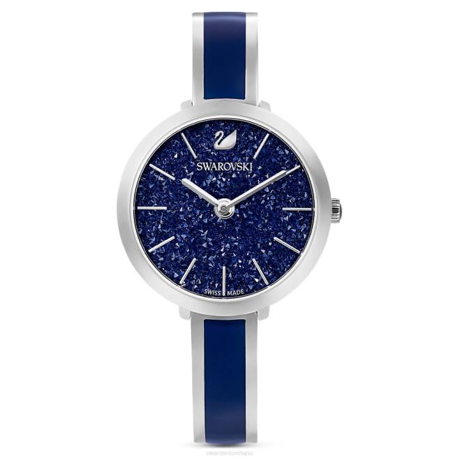 Swarovski DV4B1222 Accessori prodotto in Svizzera, bracciale in metallo, blu, acciaio inossidabile orologio dal piacere cristallino