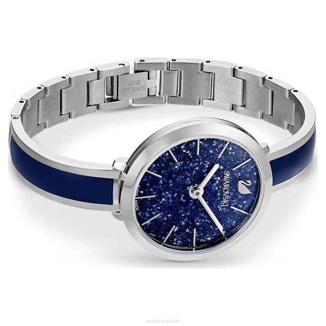 Swarovski DV4B1222 Accessori prodotto in Svizzera, bracciale in metallo, blu, acciaio inossidabile orologio dal piacere cristallino