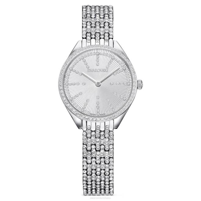 Swarovski DV4B1223 Accessori prodotto in Svizzera, pavé completo, bracciale in metallo, tono argento, acciaio inossidabile attirare l'orologio