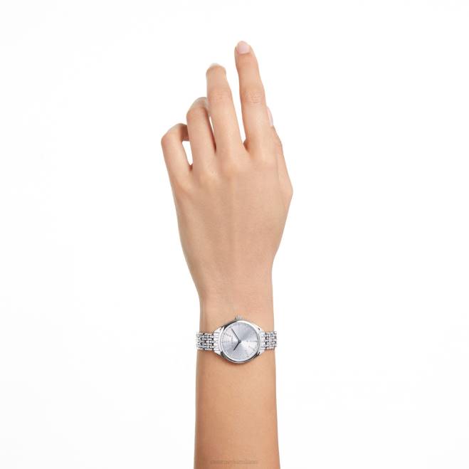 Swarovski DV4B1223 Accessori prodotto in Svizzera, pavé completo, bracciale in metallo, tono argento, acciaio inossidabile attirare l'orologio