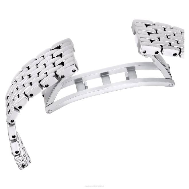 Swarovski DV4B1223 Accessori prodotto in Svizzera, pavé completo, bracciale in metallo, tono argento, acciaio inossidabile attirare l'orologio