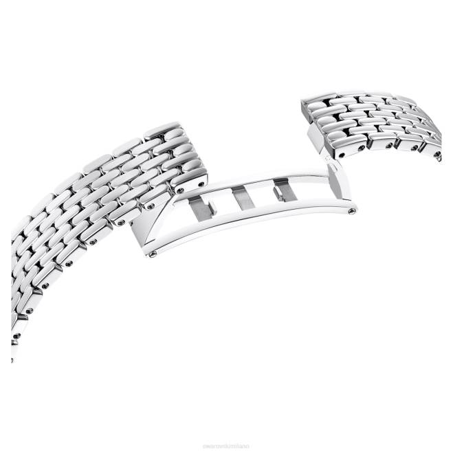 Swarovski DV4B1224 Accessori prodotto in Svizzera, pavé, bracciale in metallo, tono argento, acciaio inossidabile attirare l'orologio
