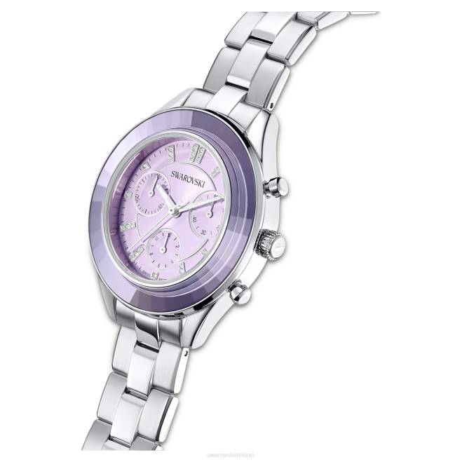 Swarovski DV4B1226 Accessori prodotto in Svizzera, bracciale in metallo, viola, acciaio inossidabile orologio sportivo Octea Lux