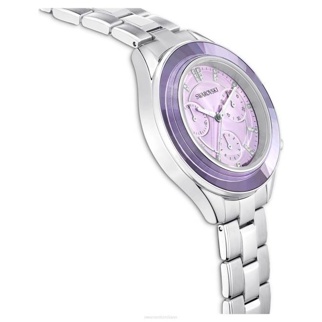 Swarovski DV4B1226 Accessori prodotto in Svizzera, bracciale in metallo, viola, acciaio inossidabile orologio sportivo Octea Lux