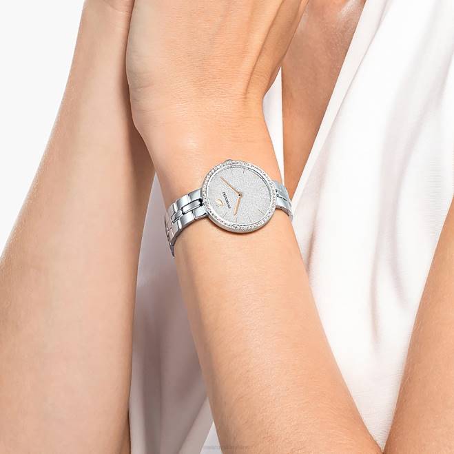 Swarovski DV4B1229 Accessori prodotto in Svizzera, bracciale in metallo, tono argento, acciaio inossidabile orologio cosmopolita