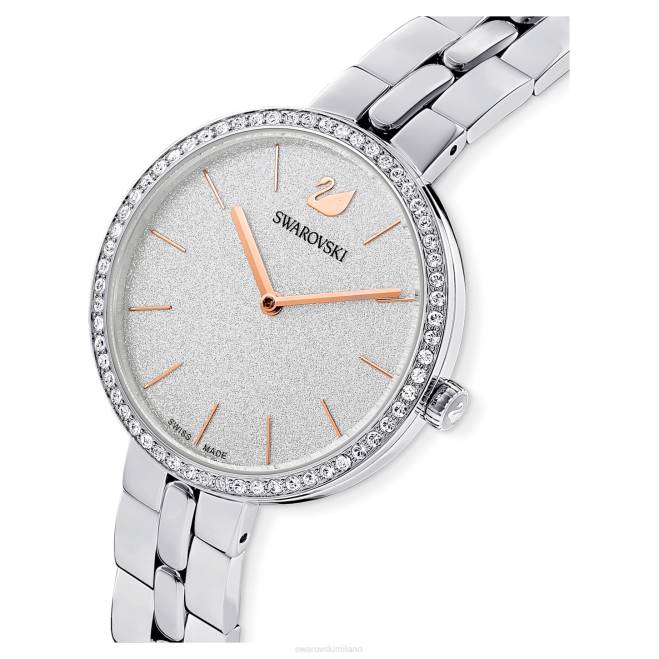 Swarovski DV4B1229 Accessori prodotto in Svizzera, bracciale in metallo, tono argento, acciaio inossidabile orologio cosmopolita