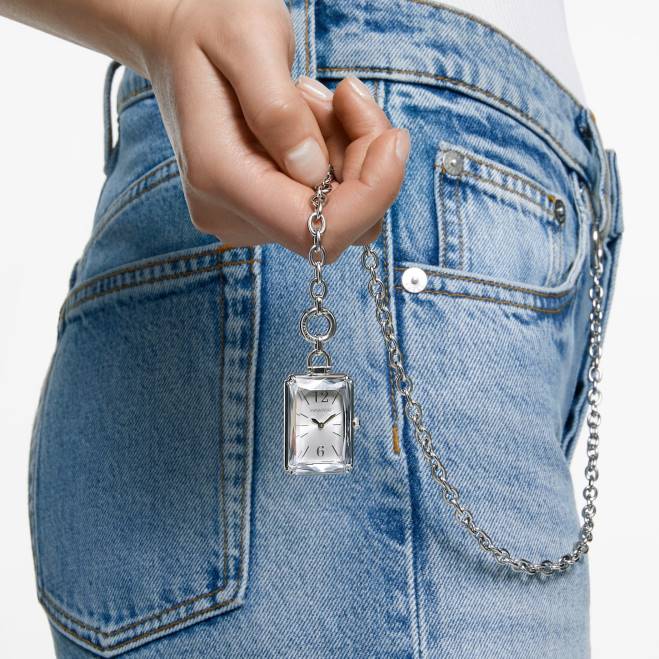 Swarovski DV4B1230 Accessori tono argento, acciaio inossidabile orologio da tasca