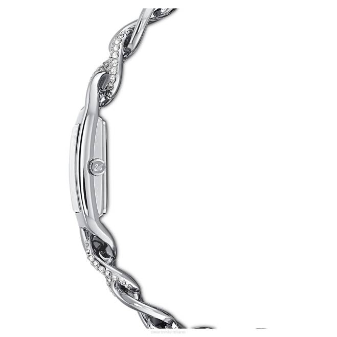 Swarovski DV4B1231 Accessori prodotto in Svizzera, pavé, bracciale in metallo, tono argento, acciaio inossidabile orologio da cocktail