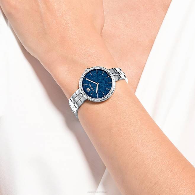 Swarovski DV4B1233 Accessori prodotto in Svizzera, bracciale in metallo, blu, acciaio inossidabile orologio cosmopolita