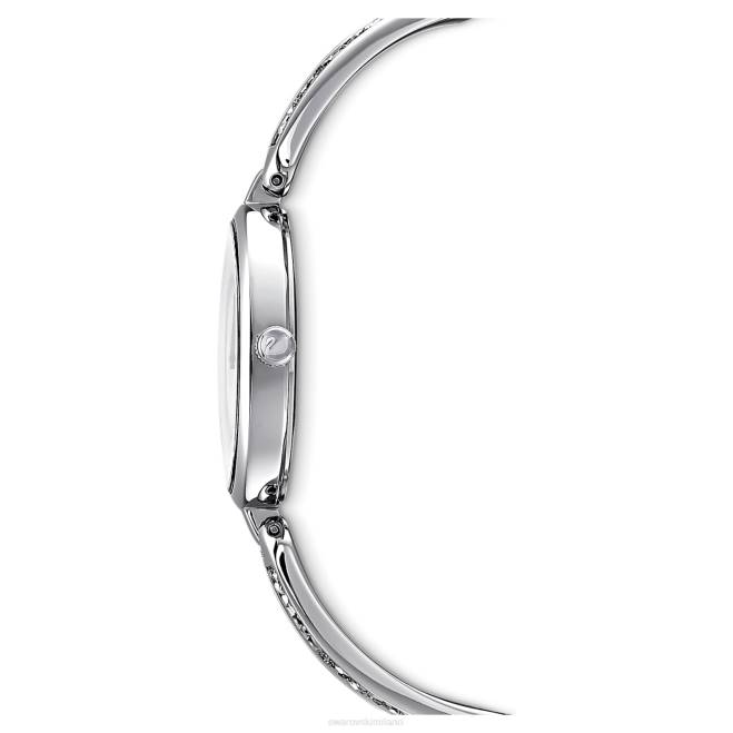 Swarovski DV4B1236 Accessori prodotto in Svizzera, bracciale in metallo, tono argento, acciaio inossidabile orologio rock da sogno
