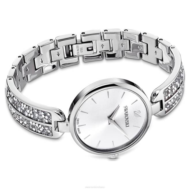 Swarovski DV4B1236 Accessori prodotto in Svizzera, bracciale in metallo, tono argento, acciaio inossidabile orologio rock da sogno