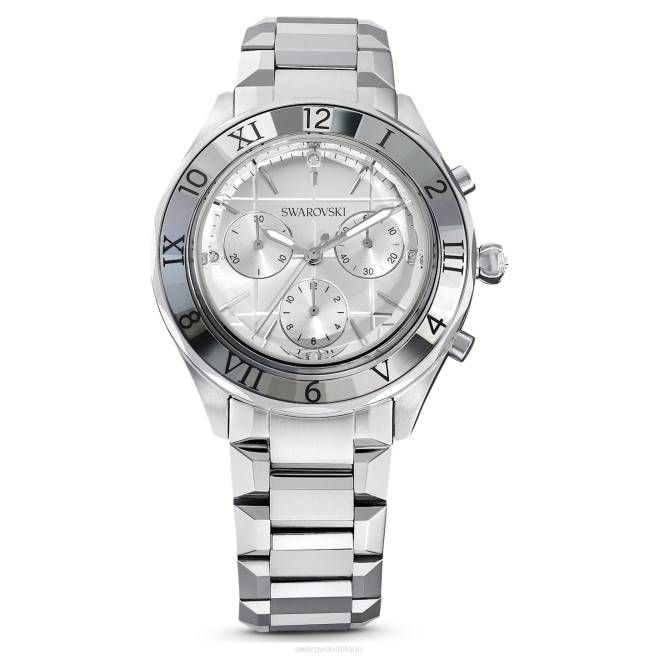 Swarovski DV4B1238 Accessori prodotto in Svizzera, bracciale in metallo, tono argento, acciaio inossidabile Orologio da 39 mm
