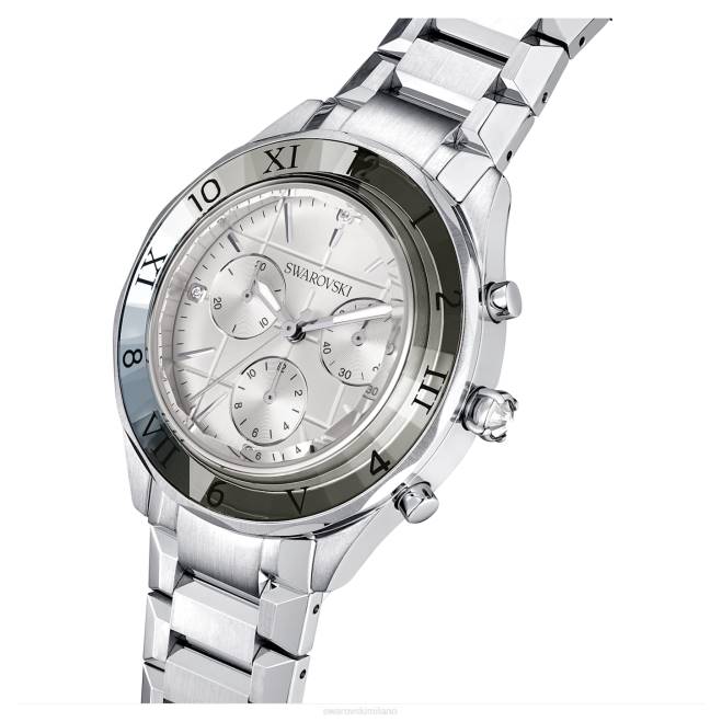 Swarovski DV4B1238 Accessori prodotto in Svizzera, bracciale in metallo, tono argento, acciaio inossidabile Orologio da 39 mm