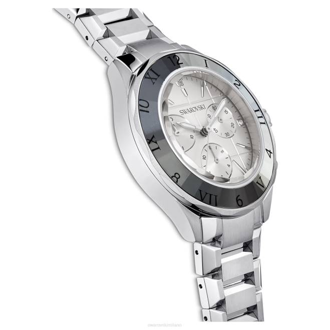 Swarovski DV4B1238 Accessori prodotto in Svizzera, bracciale in metallo, tono argento, acciaio inossidabile Orologio da 39 mm