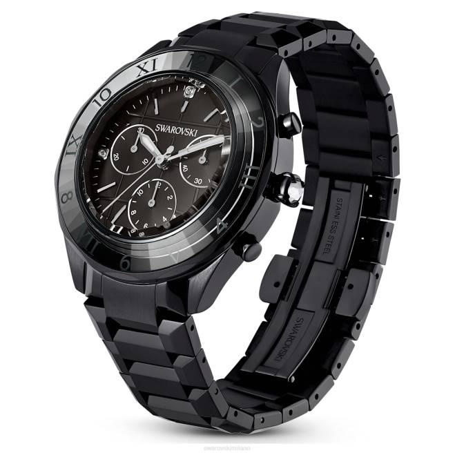 Swarovski DV4B1239 Accessori swiss made, bracciale in metallo, colore nero, finitura nera Orologio da 39 mm