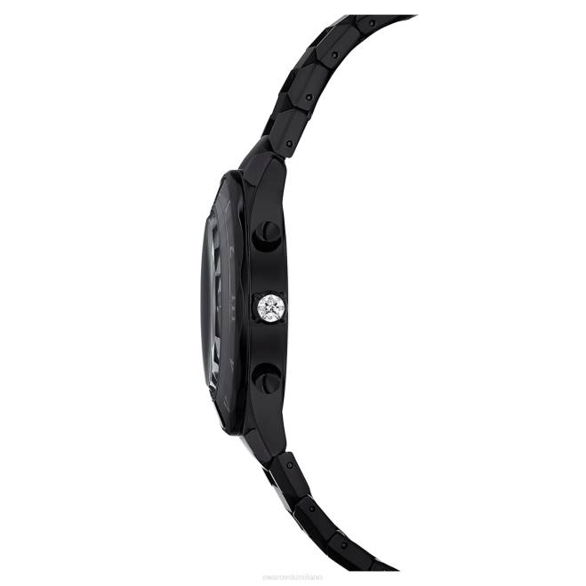 Swarovski DV4B1239 Accessori swiss made, bracciale in metallo, colore nero, finitura nera Orologio da 39 mm