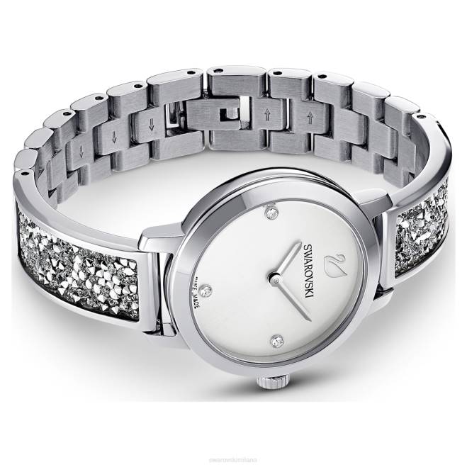 Swarovski DV4B1240 Accessori prodotto in Svizzera, bracciale in metallo, tono argento, acciaio inossidabile orologio rock cosmico