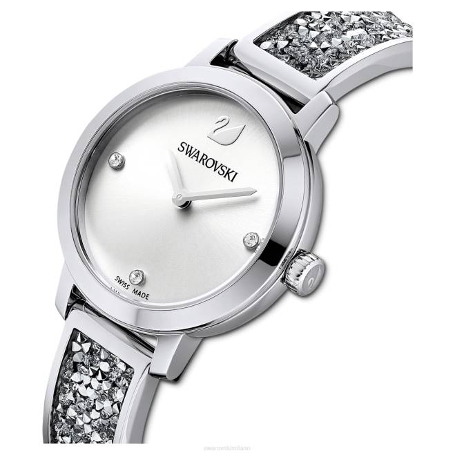 Swarovski DV4B1240 Accessori prodotto in Svizzera, bracciale in metallo, tono argento, acciaio inossidabile orologio rock cosmico