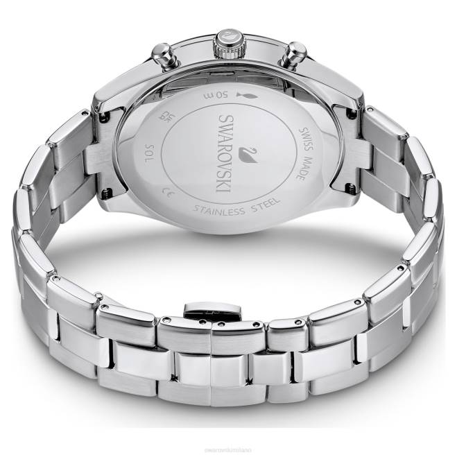 Swarovski DV4B1243 Accessori prodotto in Svizzera, bracciale in metallo, nero, acciaio inossidabile orologio sportivo Octea Lux