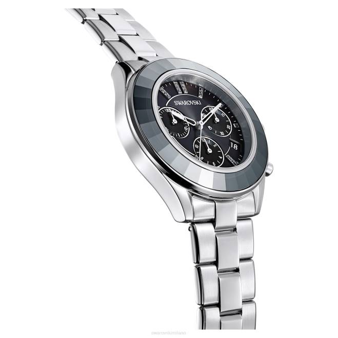 Swarovski DV4B1243 Accessori prodotto in Svizzera, bracciale in metallo, nero, acciaio inossidabile orologio sportivo Octea Lux