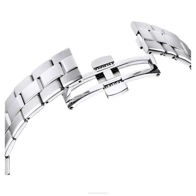 Swarovski DV4B1243 Accessori prodotto in Svizzera, bracciale in metallo, nero, acciaio inossidabile orologio sportivo Octea Lux
