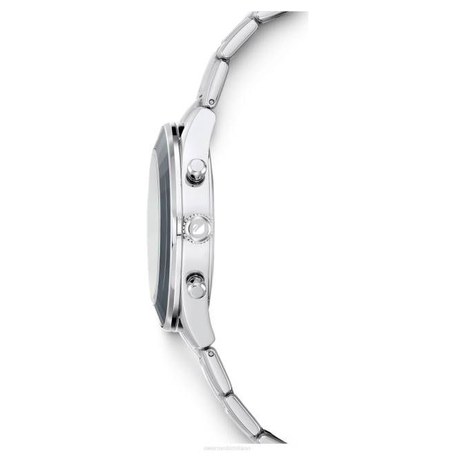 Swarovski DV4B1243 Accessori prodotto in Svizzera, bracciale in metallo, nero, acciaio inossidabile orologio sportivo Octea Lux
