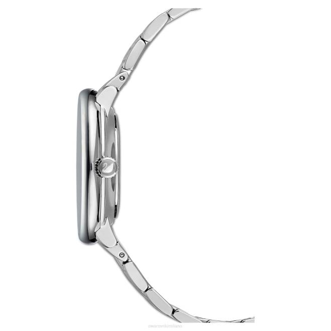 Swarovski DV4B1244 Accessori prodotto in Svizzera, bracciale in metallo, tono argento, acciaio inossidabile orologio cristallino ed elegante