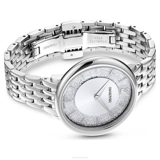 Swarovski DV4B1244 Accessori prodotto in Svizzera, bracciale in metallo, tono argento, acciaio inossidabile orologio cristallino ed elegante