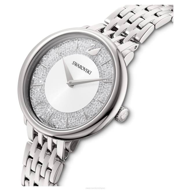 Swarovski DV4B1244 Accessori prodotto in Svizzera, bracciale in metallo, tono argento, acciaio inossidabile orologio cristallino ed elegante