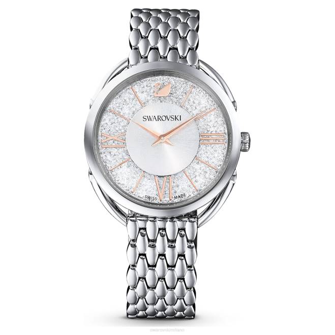 Swarovski DV4B1245 Accessori prodotto in Svizzera, bracciale in metallo, tono argento, acciaio inossidabile orologio glam cristallino