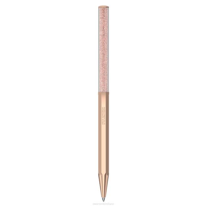 Swarovski DV4B1258 Accessori forma ottagonale, tonalità oro rosa, placcato tonalità oro rosa penna a sfera cristallina
