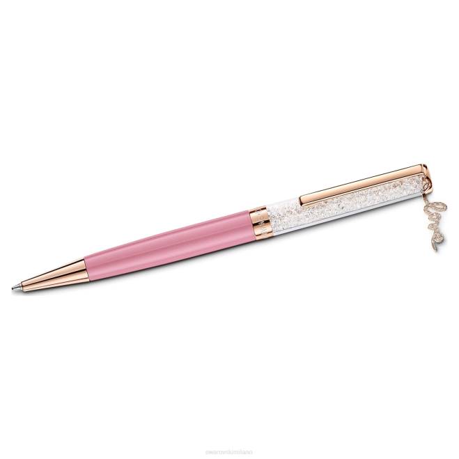 Swarovski DV4B1282 Accessori rosa, laccato rosa penna a sfera dell'amore cristallino