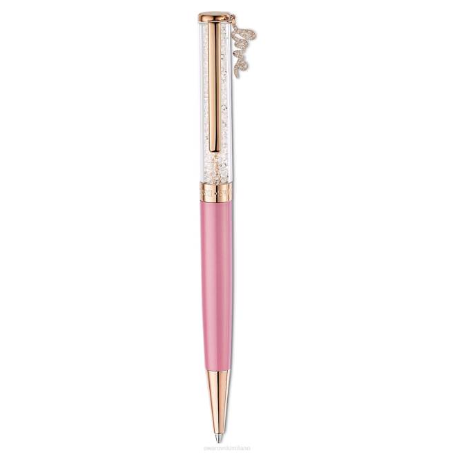 Swarovski DV4B1282 Accessori rosa, laccato rosa penna a sfera dell'amore cristallino