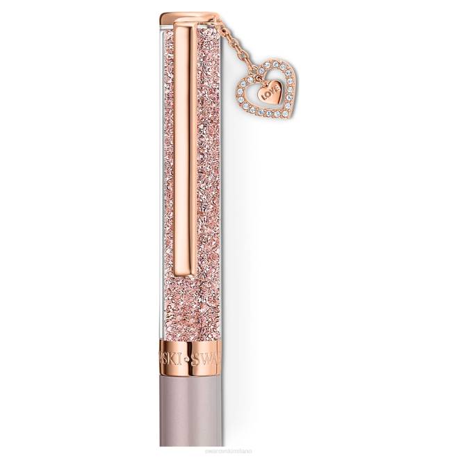 Swarovski DV4B1284 Accessori cuore, tonalità oro rosa, laccato rosa, placcato tonalità oro rosa penna a sfera cristallina